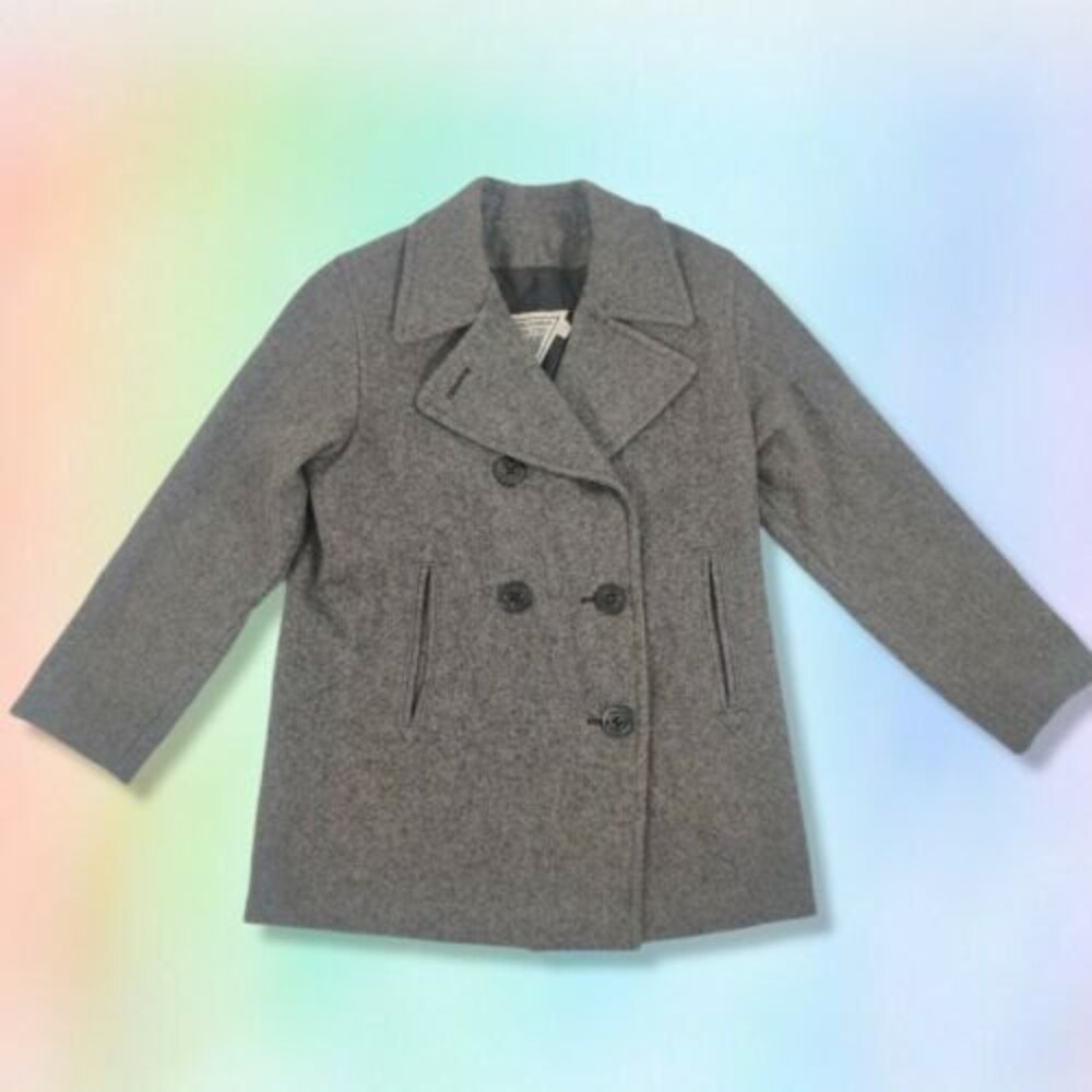 Vintage J Percy for Marvin Richards‎ Wool Peacoat Grey Womens petite 8